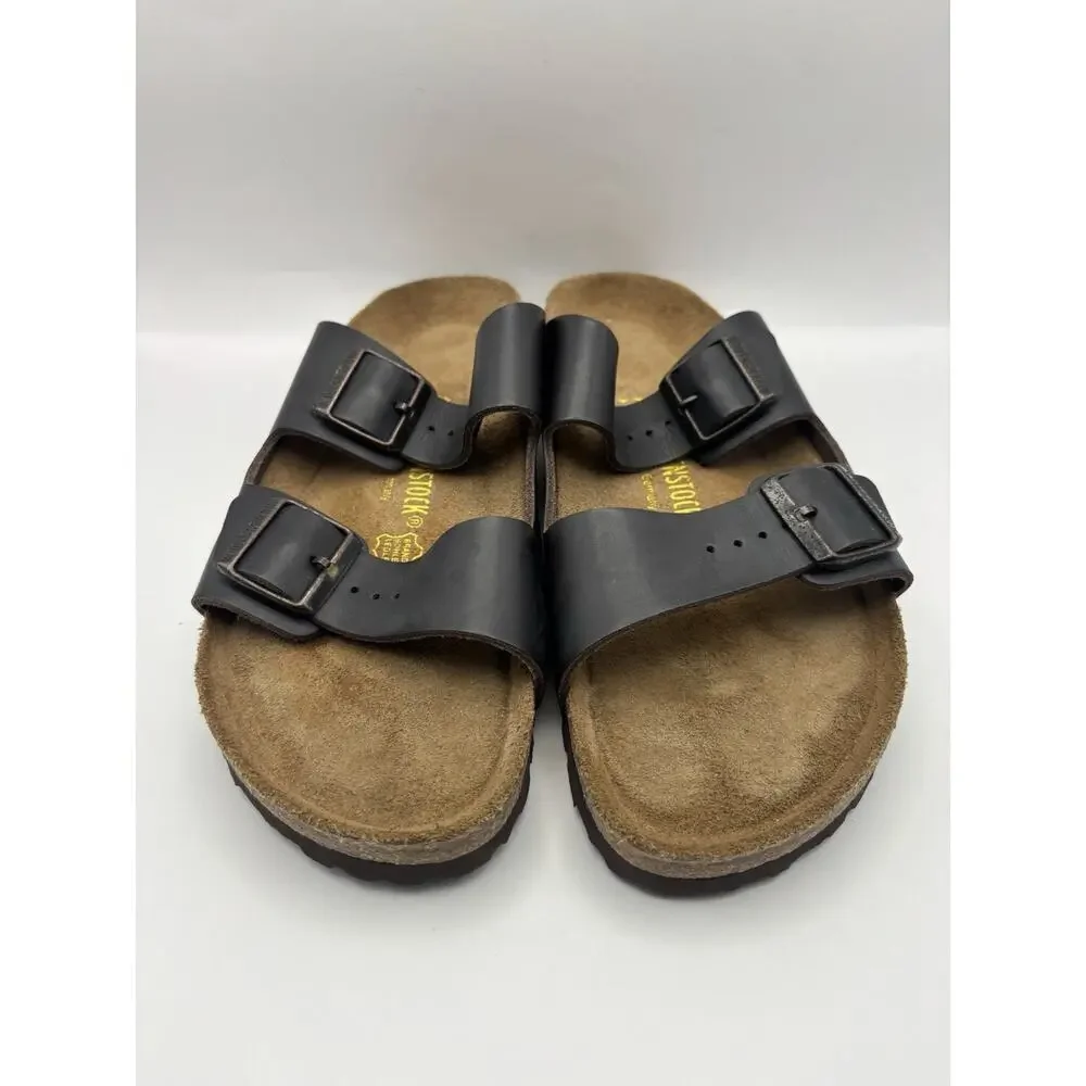 Birkenstock Arizona Black Leather Sandals Size 44 US Men Size 11